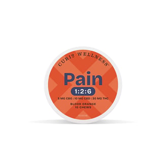 Pain Blood Orange 1:2:6 Chews [10pk] (50mg CBG/100mg CBD/300mg THC) by Curio Wellness
