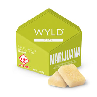 *HIGH DOSE* Pear 1:1 CBG + Hybrid Enhanced Gummies | 300mg THC:300mg CBG by WYLD
