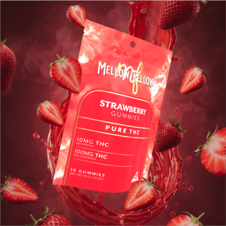 Strawberry [10pk] (100mg THC) by Mellow Fellow