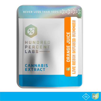 Orange Juice Live Resin Infused Gummies (1-Day) by Hundred Percent Labs