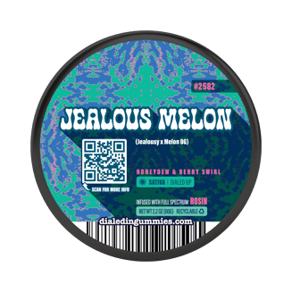 100mg - Jealous Melon #2582 - Rosin Gummies (10pk) by Dialed In Gummies