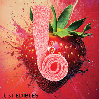 Strawberry Long Belt – (10 Servings | 100mg THC Total) by Just Edibles