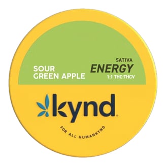 Energy Sour Green Apple [11pk] (110mg THC/110mg THCV) by KYND