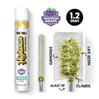 Highsman Triple Threat™ — "Gridiron Grape" — 1.2g Triple-Infused Pre-Roll — Sativa by Highsman