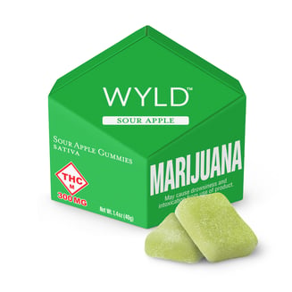 *HIGH DOSE* Sour Apple Sativa Enhanced Gummies | 300mg by WYLD