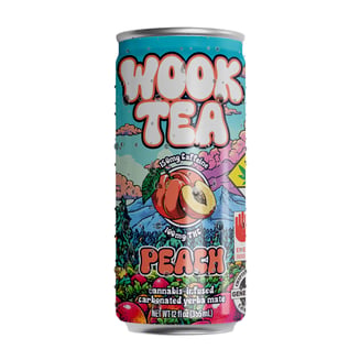 Peach + Caffeine [12 fl oz] (100mg) by Wook Tea