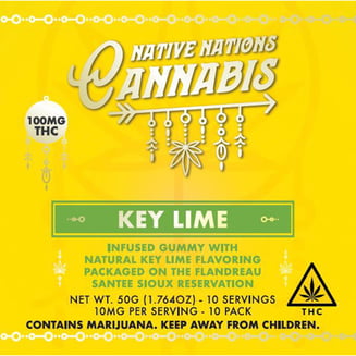 Key Lime [10pk] (100mg) by Native Nations Cannabis