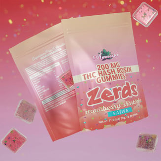 Strawberry Shortcake Hash Rosin Zerds [5pk] (200mg) by Amnesia