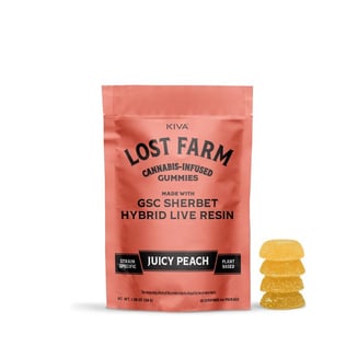 Juicy Peach x GSC Sherbet [10pk] (100mg) by Lost Farm