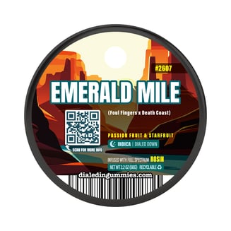100mg - Emerald Mile #2607 - Rosin Gummies (10pk) by Dialed In Gummies