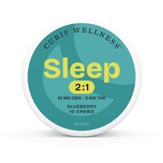 Sleep | 2:1 Chews | Blueberry [20pk] (200mg CBN/100mg THC) by Curio Wellness