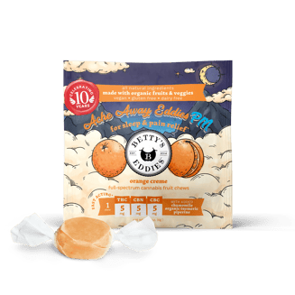 Ache Away Eddies PM Orange Creme [1pk] (5mg THC/5mg CBN/5mg CBC) by Betty's Eddies