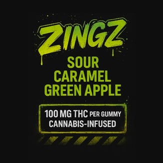 Sour Caramel Green Apple (100mg) by Zingz