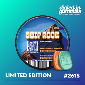 100mg - Ship Rock #2615 - Rosin Gummies (10pk) by Dialed In Gummies