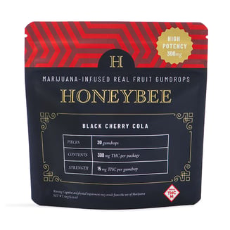 High Potency Black Cherry Cola Gumdrops [20pk] (300mg) by Honeybee