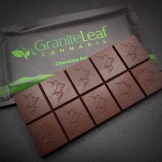 Dark Chocolate Bar [10pk] (500mg) by GraniteLeaf Cannabis