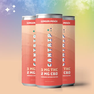 Ginger Peach [12fl oz] (3mg THC / 2mg CBD) by Cantrip