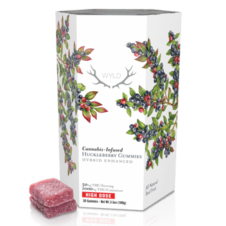 *High Dose* Huckleberry Hybrid Enhanced Gummies | 1000mg by WYLD