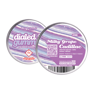 100mg - Milky Grape Cadillac #2406 - Rosin Gummies (10pk) by Dialed In Gummies