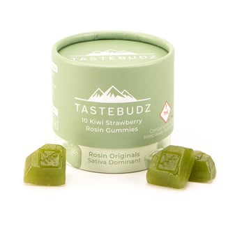Kiwi Strawberry Sativa Rosin Gummies | THC | by TasteBudz