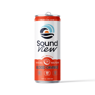 SoundView Blood Orange Seltzer [12oz] (3mg THC/3mg CBD/3mg CBG) by SoundView