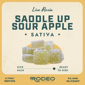 Rodeo Live Resin Saddle Up Sour Apple (S) Gummies (C0070000231) by Rodeo Cannabis