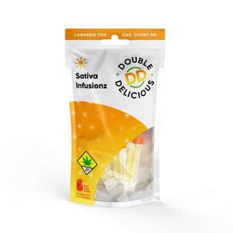 1:1 Sativa Infusionz [3pk] (200mg THC/200mg CBD) by Double Delicious