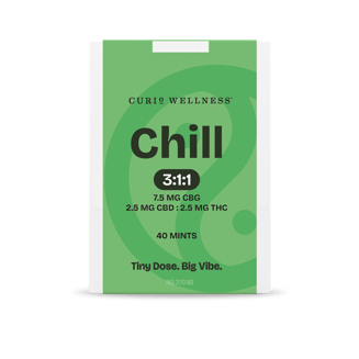 Chill | 3:1:1 | Microdose Mints [40pk] (300mg CBG/100mg CBD/100mg THC) by Curio Wellness