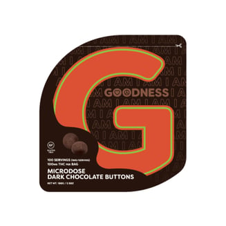 Dark Chocolate Buttons (100mg) by I Am Goodness