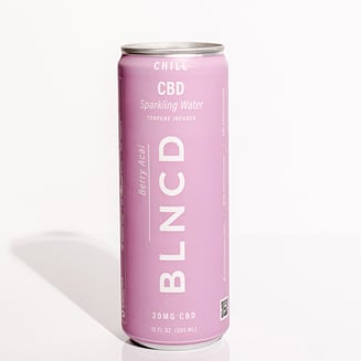 Chill CBD Sparkling Water [12oz] (20mg CBD) by BLNCD