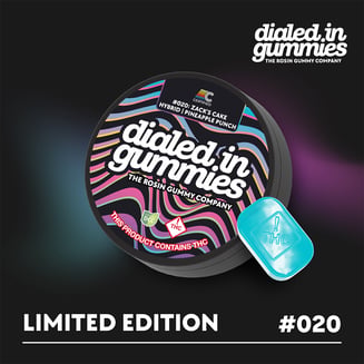 100mg - Zack's Cake #020 - Rosin Gummies (10pk) by Dialed In Gummies