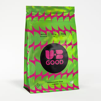 1:1 Watermelon Lime Gummies (100mg THC/100mg CBC) by UB GOOD