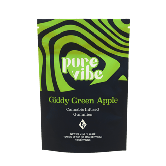 Giddy Green Apple [10pk] (100mg) by Pure Vibe