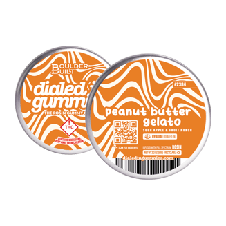 100mg - Peanut Butter Gelato #2348 - Rosin Gummies (10pk) by Dialed In Gummies