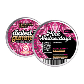 100mg - Pink Wednesdays #2520 - Rosin Gummies (10pk) by Dialed In Gummies