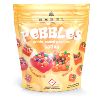 P. Coated Gummy - Sativa [10pk] (100mg) by Rebel Edibles
