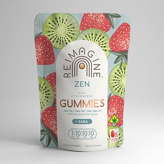 10:10:10:1 Kiwi Strawberry Zen [10pk] (100mg CBD/100mg CBG/100mg CBC/10mg THC) by Reimagine Wellness