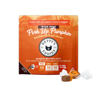 Perk Up, Pumpkin Spice Latte Swirl [10pk] (400mg THC/100mg CBC/100mg CBG) by Betty's Eddies