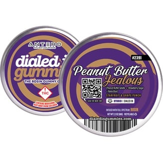 100mg - Peanut Butter Jealous #2391 - Rosin Gummies (10pk) by Dialed In Gummies