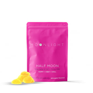 Half Moon Pineapple [10pk] (50mg THC/100mg CBD) by MOONLIGHT
