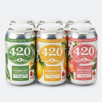Social Tonic Variety Pack [6pk] (15mg THC/15mg CBD/15mg CBG) by 4.20 Bar