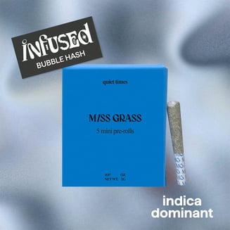 Gelato Rntz - Quiet Times Bubble Hash Infused 2g-5pk Mini Pre-Rolls 42006 by Miss Grass