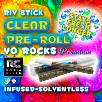 Yo Rocks Clear Pre Roll (1g) by Riviera Creek