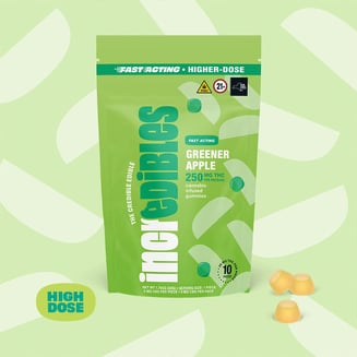 Higher Dose Fast Acting Greener Apple [10pk] (250mg) by incredibles