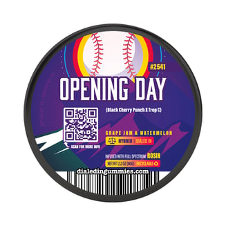 100mg - Opening Day #2541 - Rosin Gummies (10pk) by Dialed In Gummies