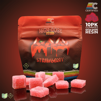 High-Dose Strawberry Gems [10pk] (500mg) by CERTIFIED