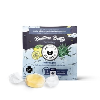Bedtime Betty’s Lemon Agave [1pk] (20mg THC) Sleep Fruit Chews by Betty's Eddies