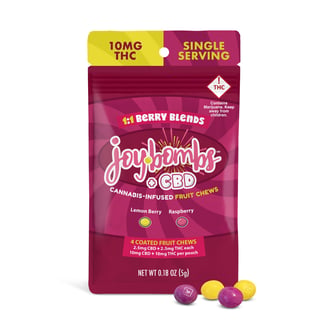 Joy Bombs THC + CBD 1:1 Berry Blends - 10mg THC (4pk / 2.5mg THC & 2.5mg CBD ea) by Joy Bombs by Joyibles