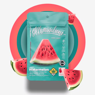 Hard Candy Illuminations Watermelon (DOHC) Edibles - 10pk 100mg THC by Verdelux