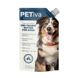 Calm & Comfort CBD Peanut Butter Pouch for Dogs (360mg) by PETiva